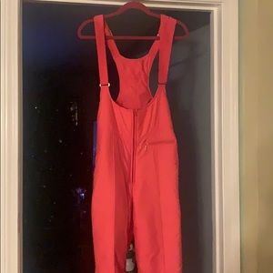 Vintage Pink Snow Pant Overalls